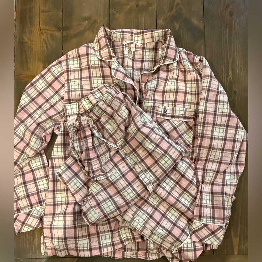 Victoria’s Secret Plaid Pajama Set M Short Cotton